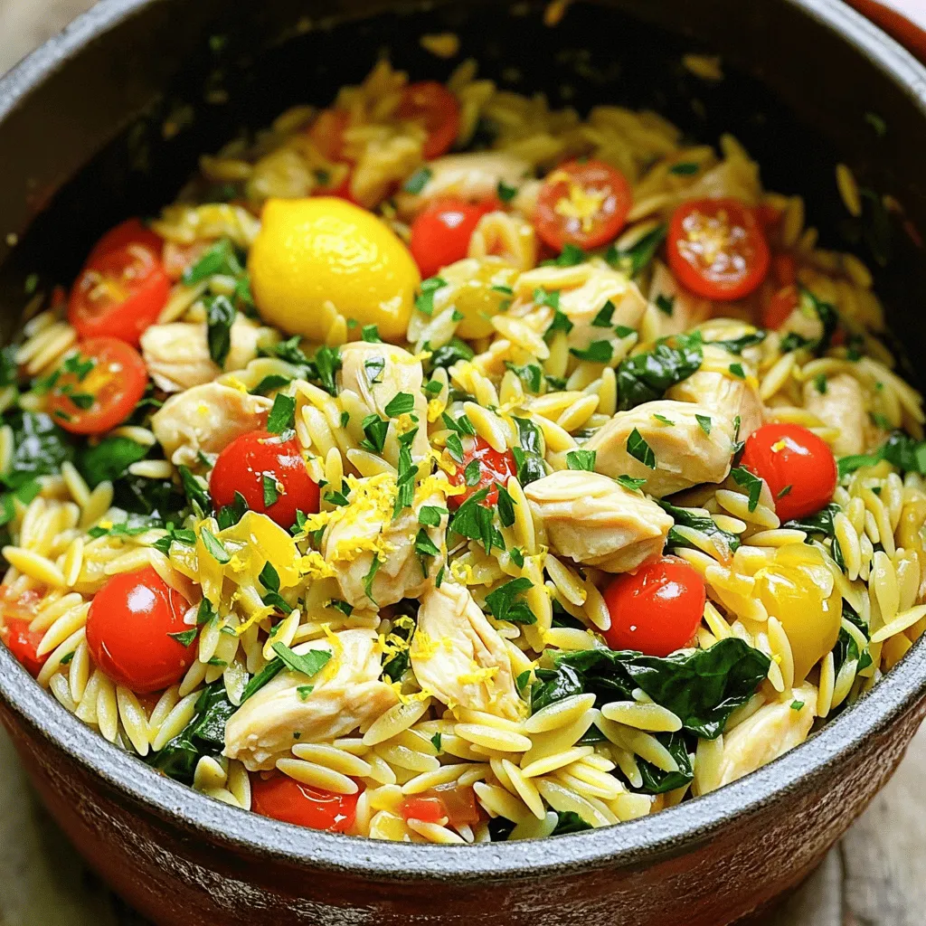One Pot Lemon Chicken Orzo Rezept mit frischem Zitrusfluss