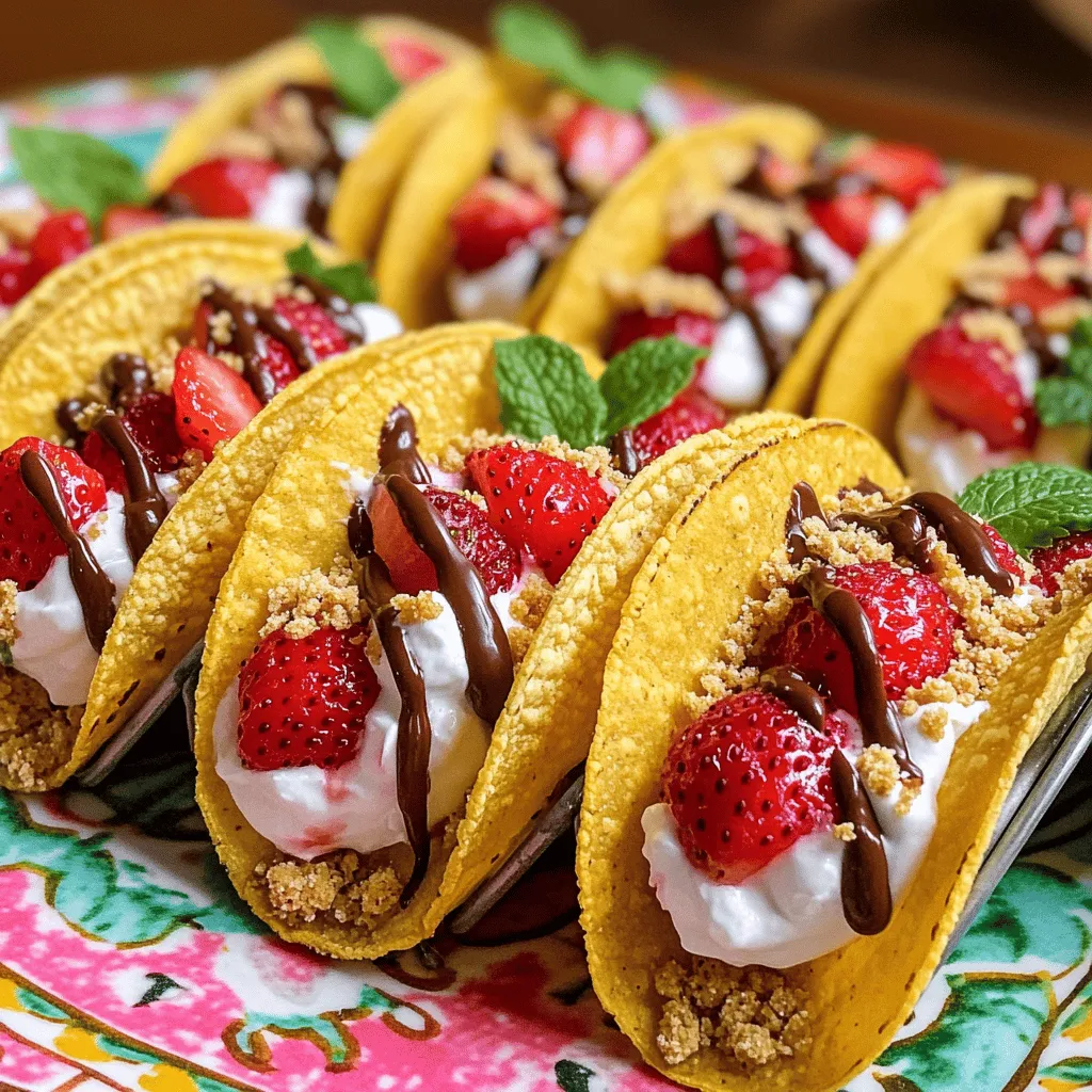 Erdbeer Crunch Mini Tacos Leckeres und Einfaches Rezept