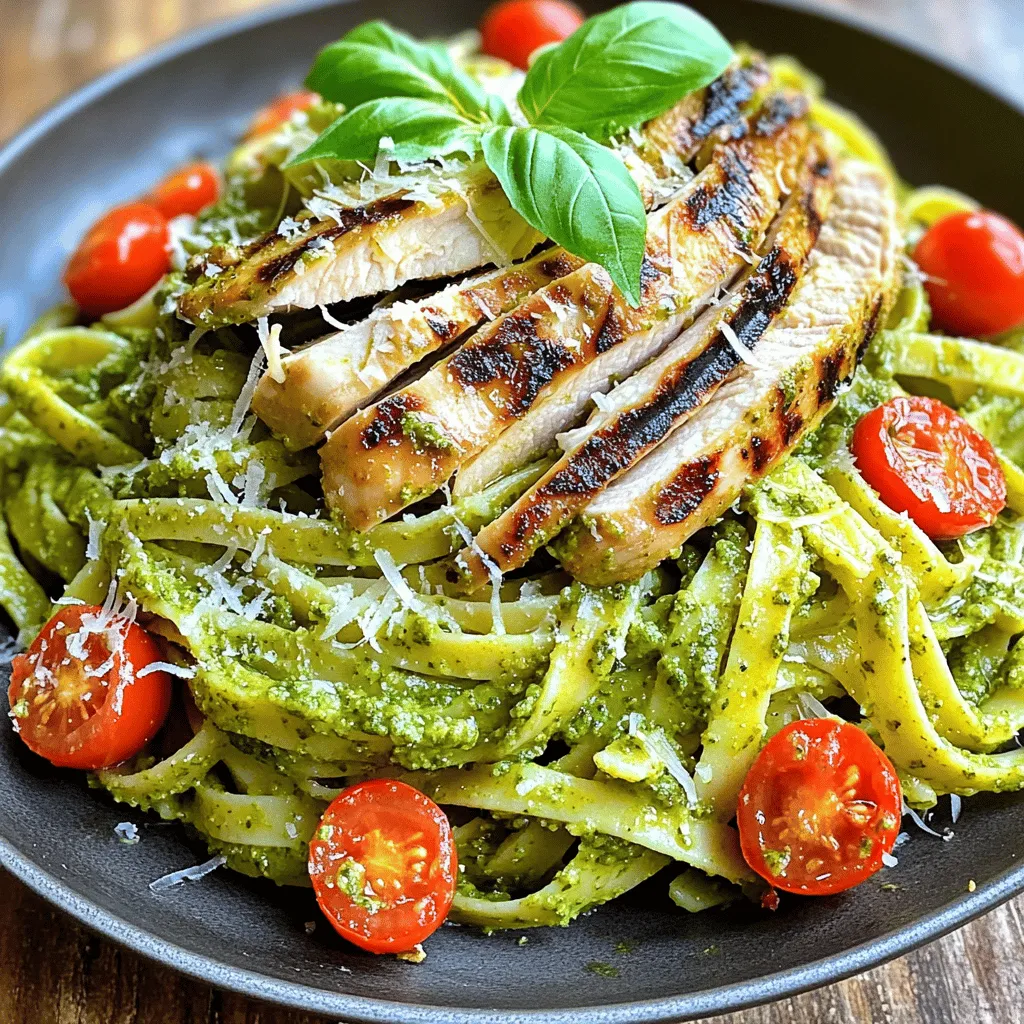 Grilled Chicken Pesto Pasta Einfaches und schnelles Gericht