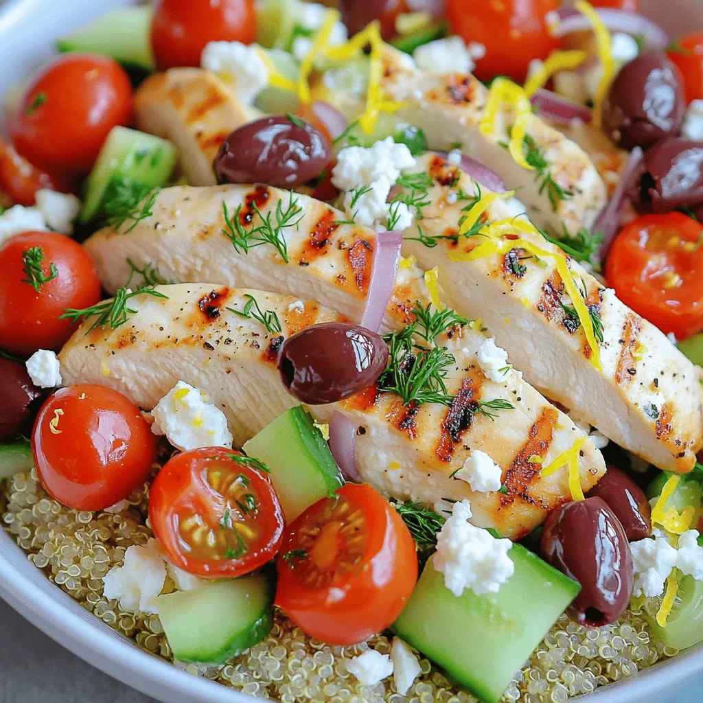Mediterranean Lemon-Dill Chicken Bowls Köstlicher Genuss