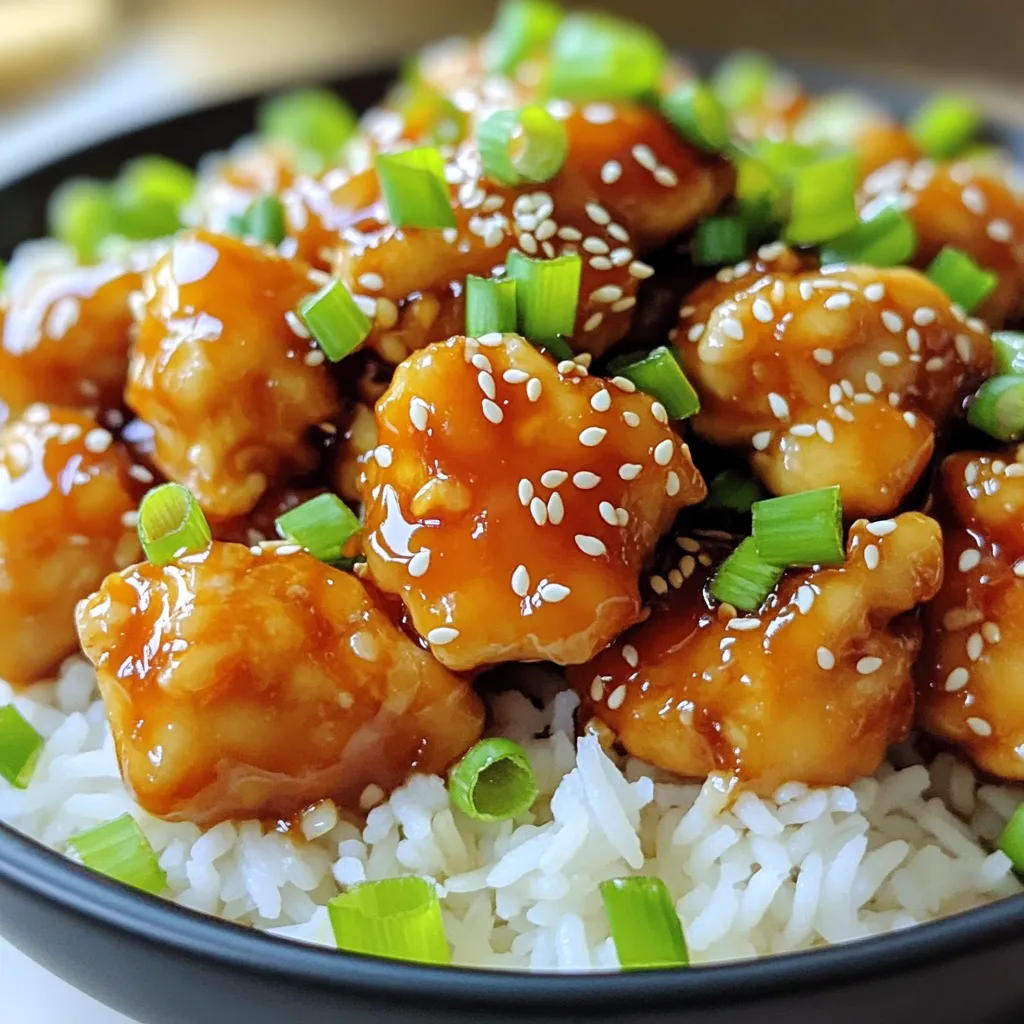 Besser als Takeout Sesam-Hühnchen Lecker und Gesund