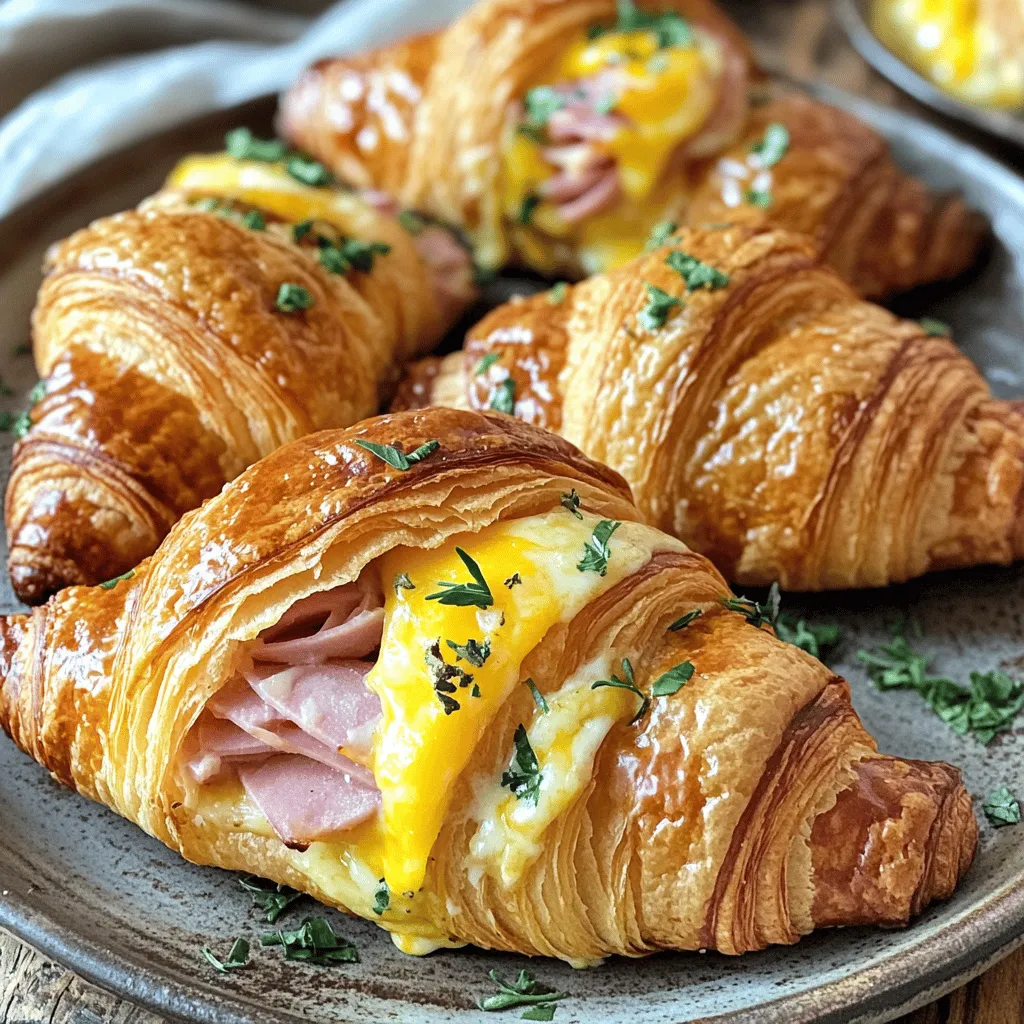 Irresistible Baked Ham and Cheese Croissants Rezept