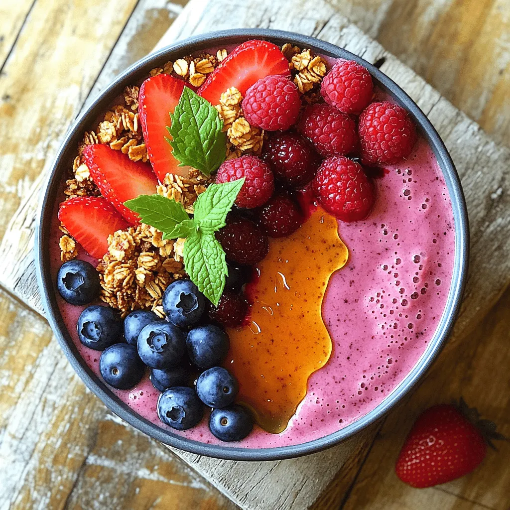 Berry Smoothie Bowl mit Granola Frisch und Gesund