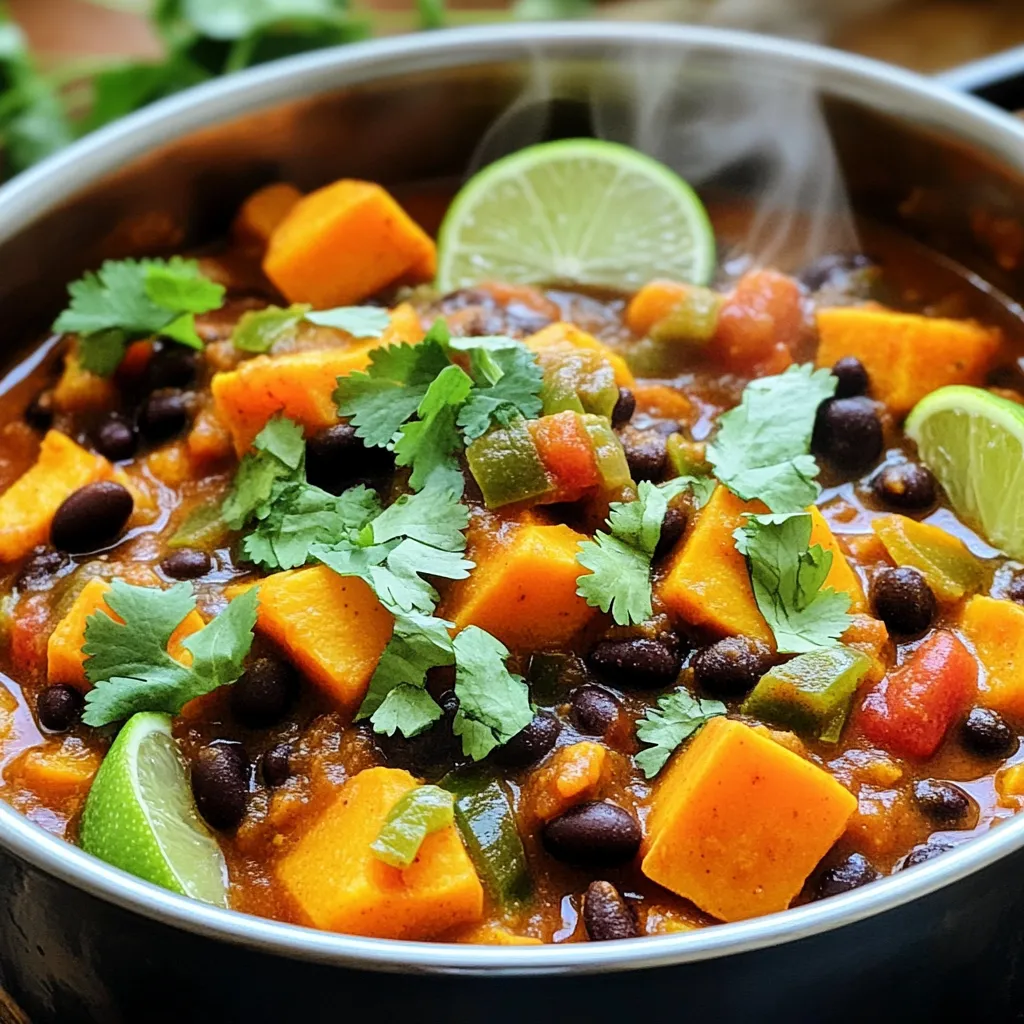 Süßkartoffel Schwarze Bohnen Chili Köstlicher Genuss