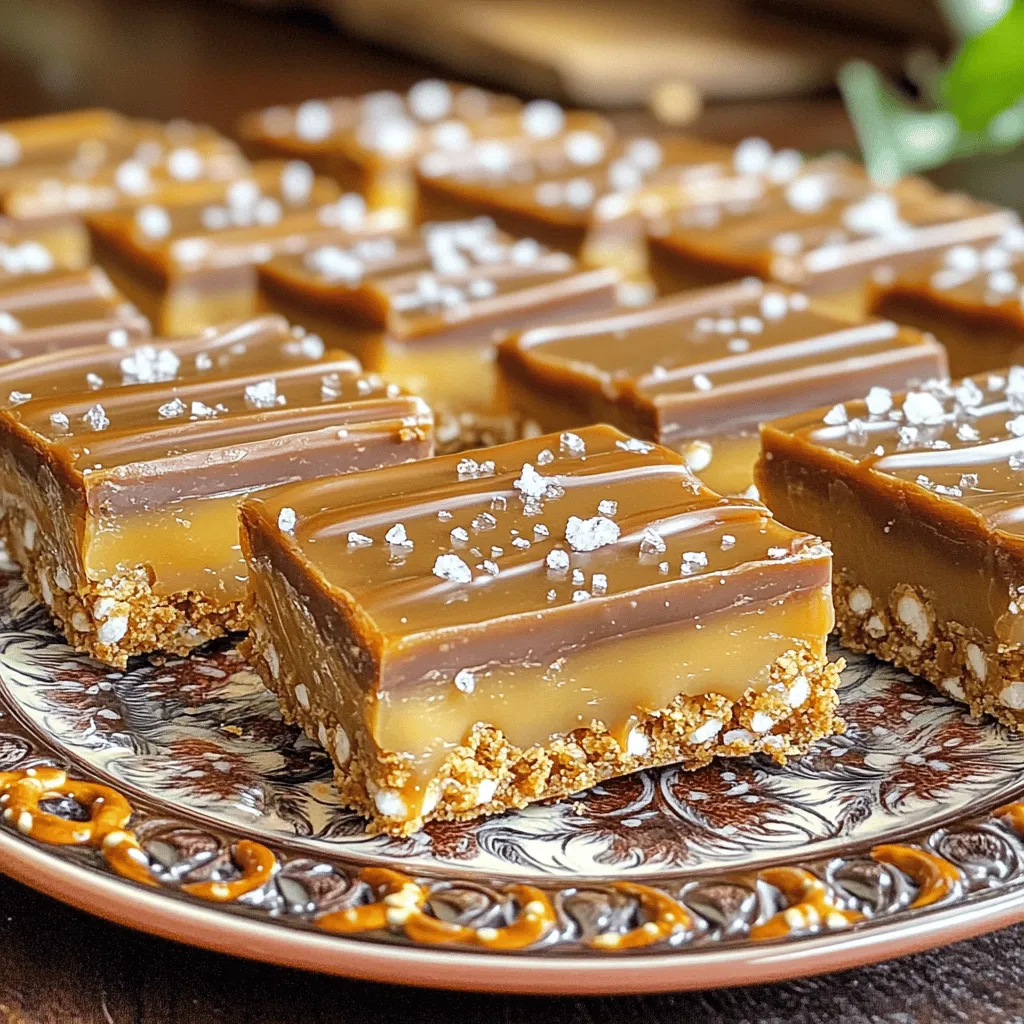 No Bake Salted Caramel Pretzel Bars Lecker und Schnell
