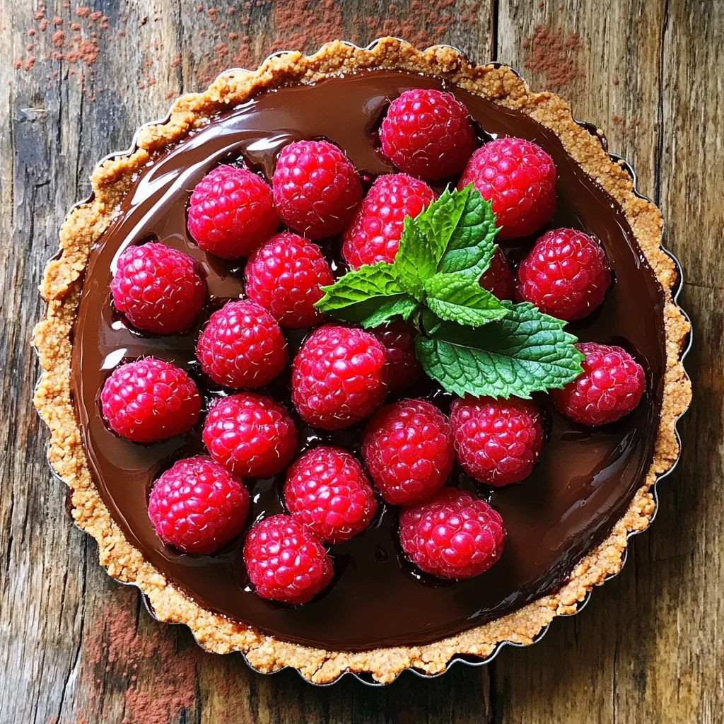 No Bake Chocolate Raspberry Tart Einfach und Lecker