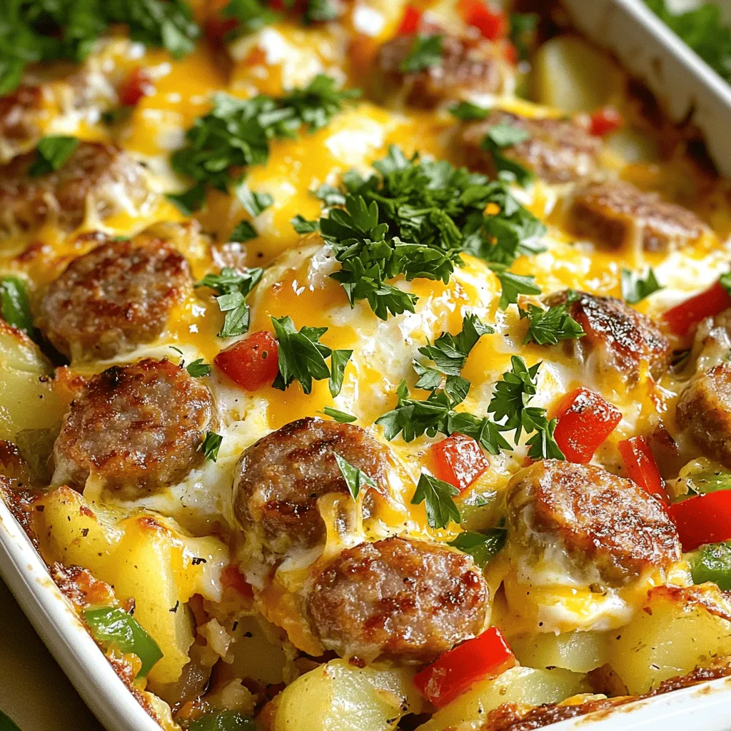 Für die Wurst-Ei-Auflauf brauchen Sie nur einige Hauptzutaten. Diese sind einfach zu finden und machen das Gericht lecker: