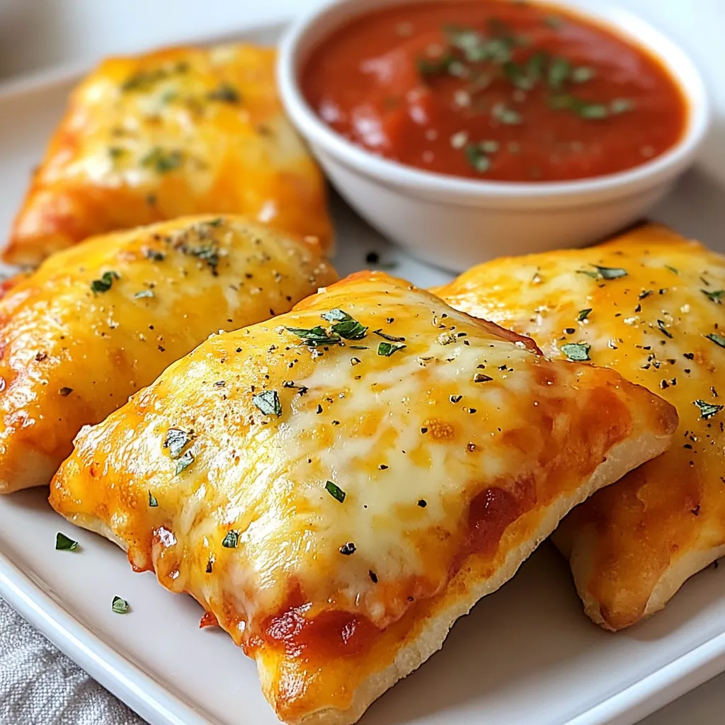 Leckere Homemade Cheesy Pizza Pockets Rezept