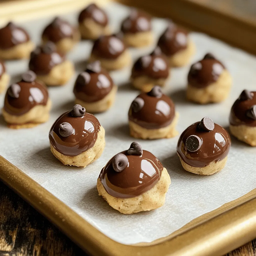 Schokoladenkeksteig Bällchen leckeres Dessert Rezept