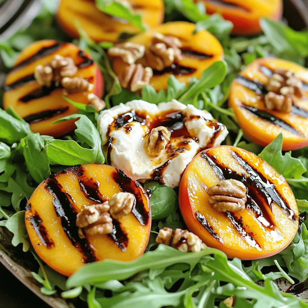 Grilled Peach and Burrata Salad Frisch und Einfach