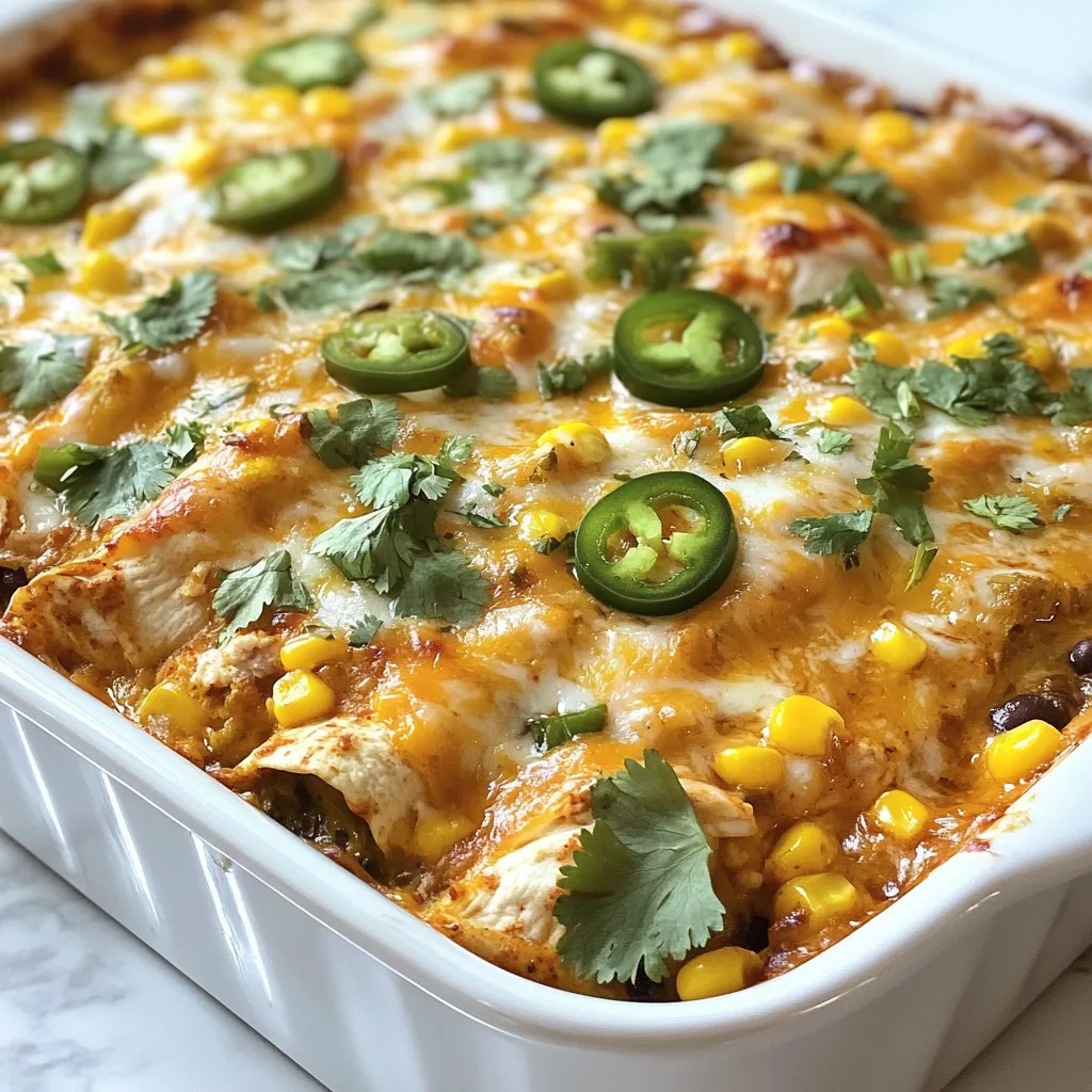 Leckeres Chicken Green Enchilada Casserole Rezept