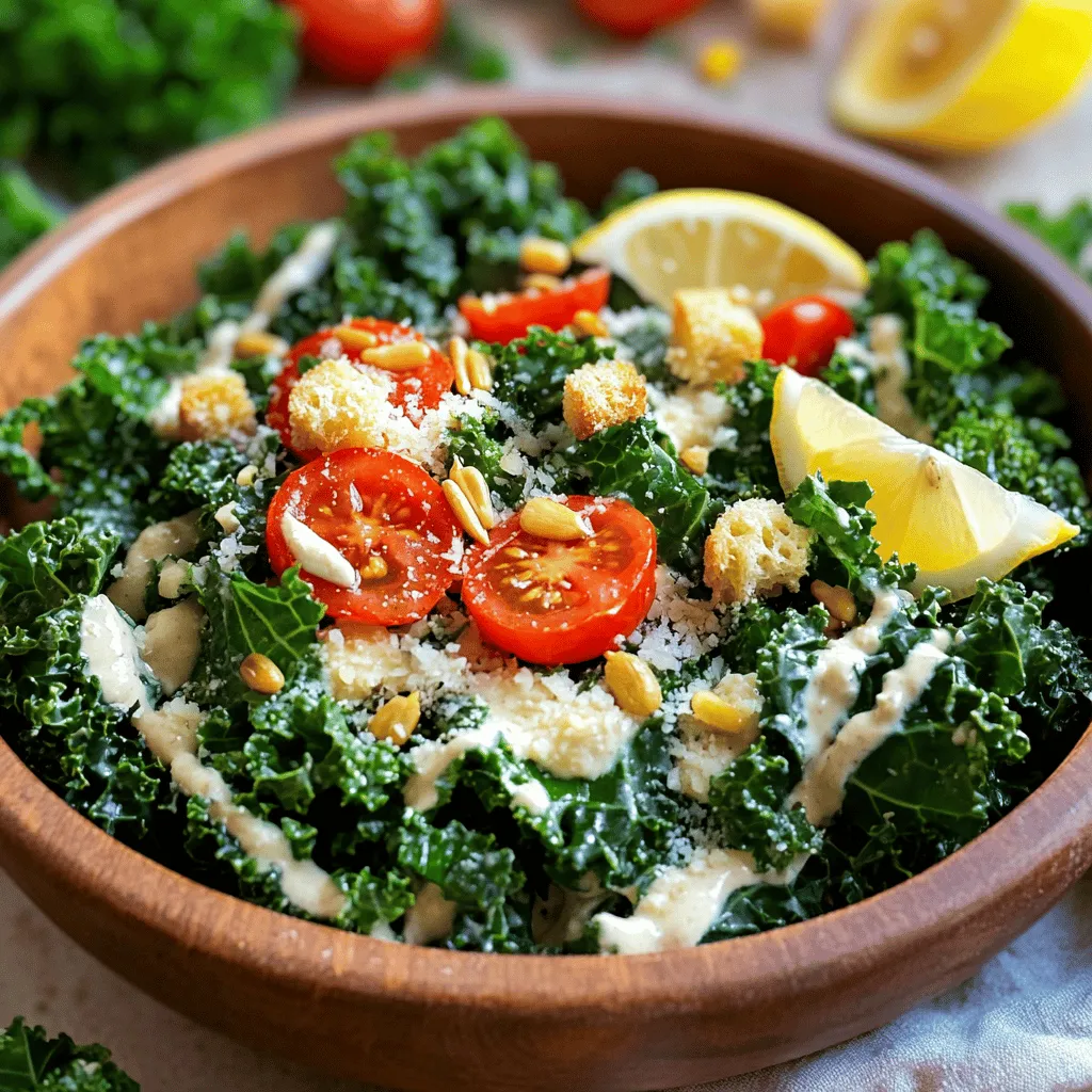 Kale Caesar Salad Nahrhaft und Einfach Zubereiten