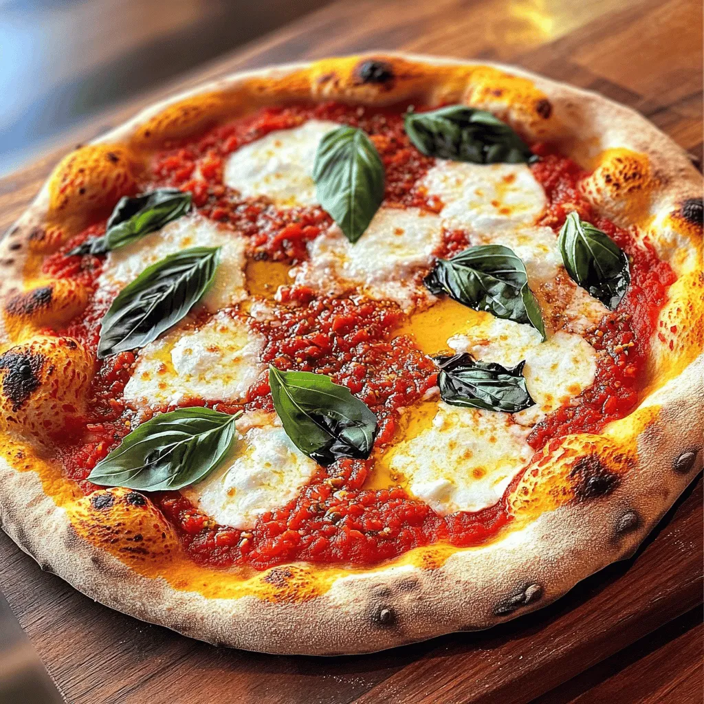 Homemade Margherita Pizza Lecker selbstgemacht genießen