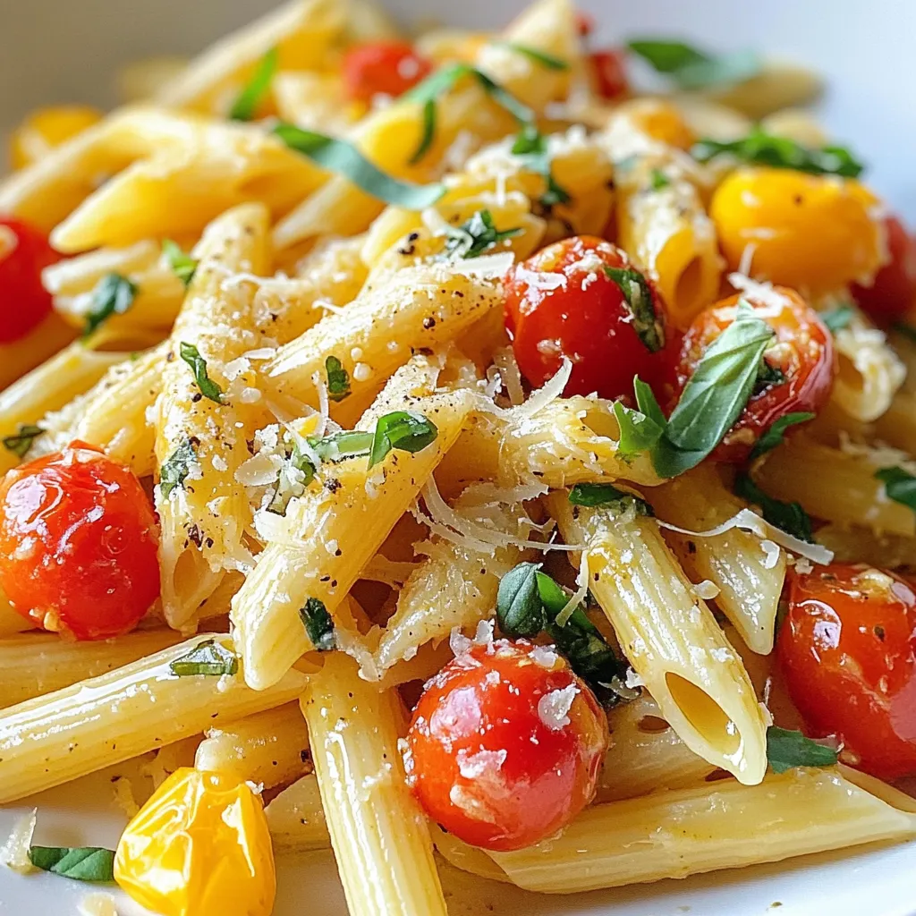 Restaurant-Style Garlic Penne Schmackhafte Pasta-Kreation