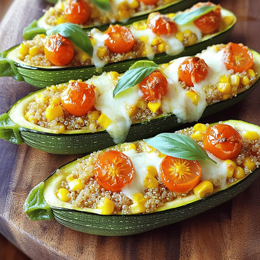 Cheesy Baked Zucchini Boats Einfach und Lecker
