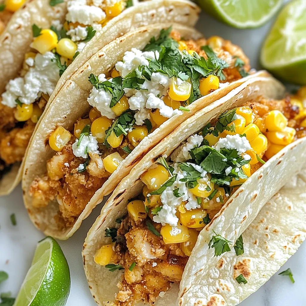 Fried Chicken Street Corn Tacos Genussvolle Mischung