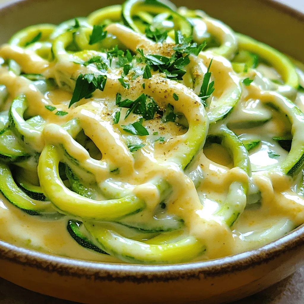 Zucchini Noodle Alfredo Köstlich und Einfach Genießen