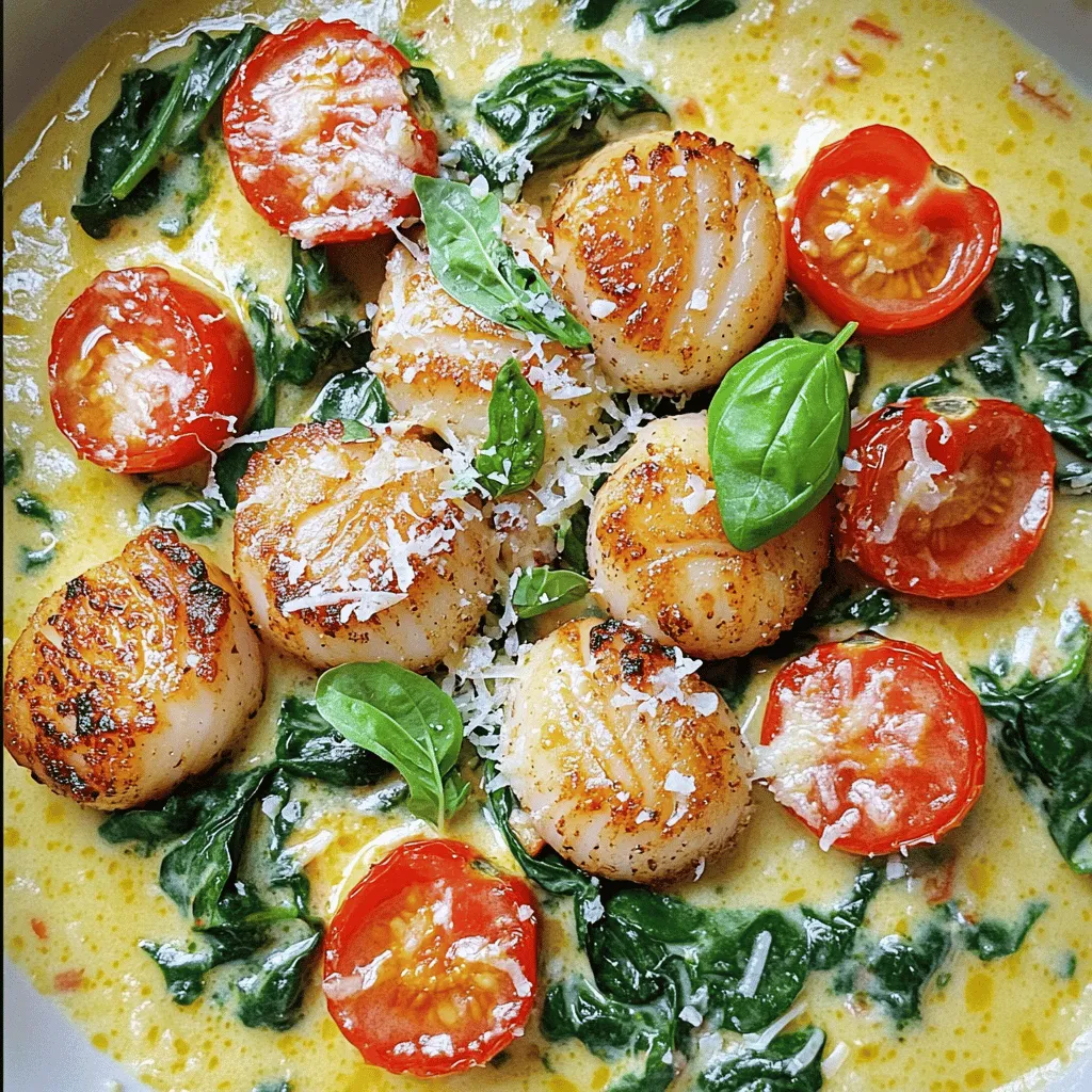 Cremige toskanische Jakobsmuscheln Einfaches Rezept