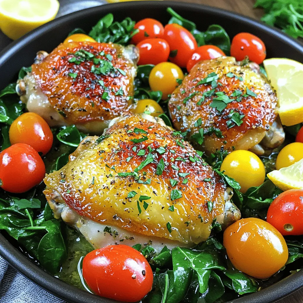 Ein-Pfanne Zitronen-Kräuter-Hühnchenschenkel Einfaches Rezept