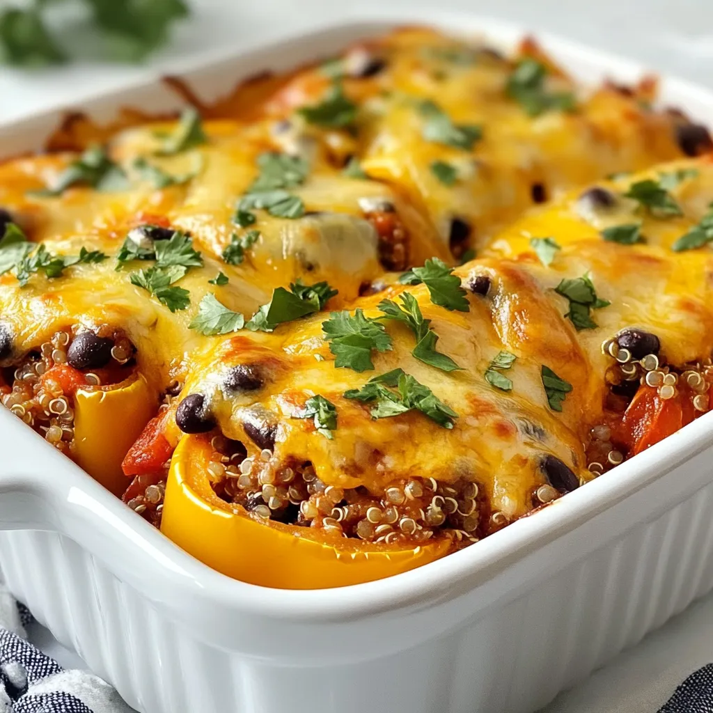 Gefüllter Paprika Auflauf Einfaches und herzhaftes Gericht