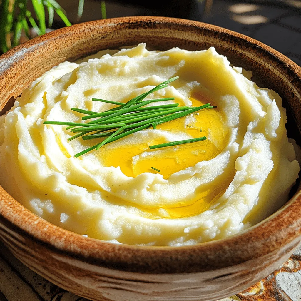 Cremige Knoblauch-Kartoffelbrei Einfache Zubereitung