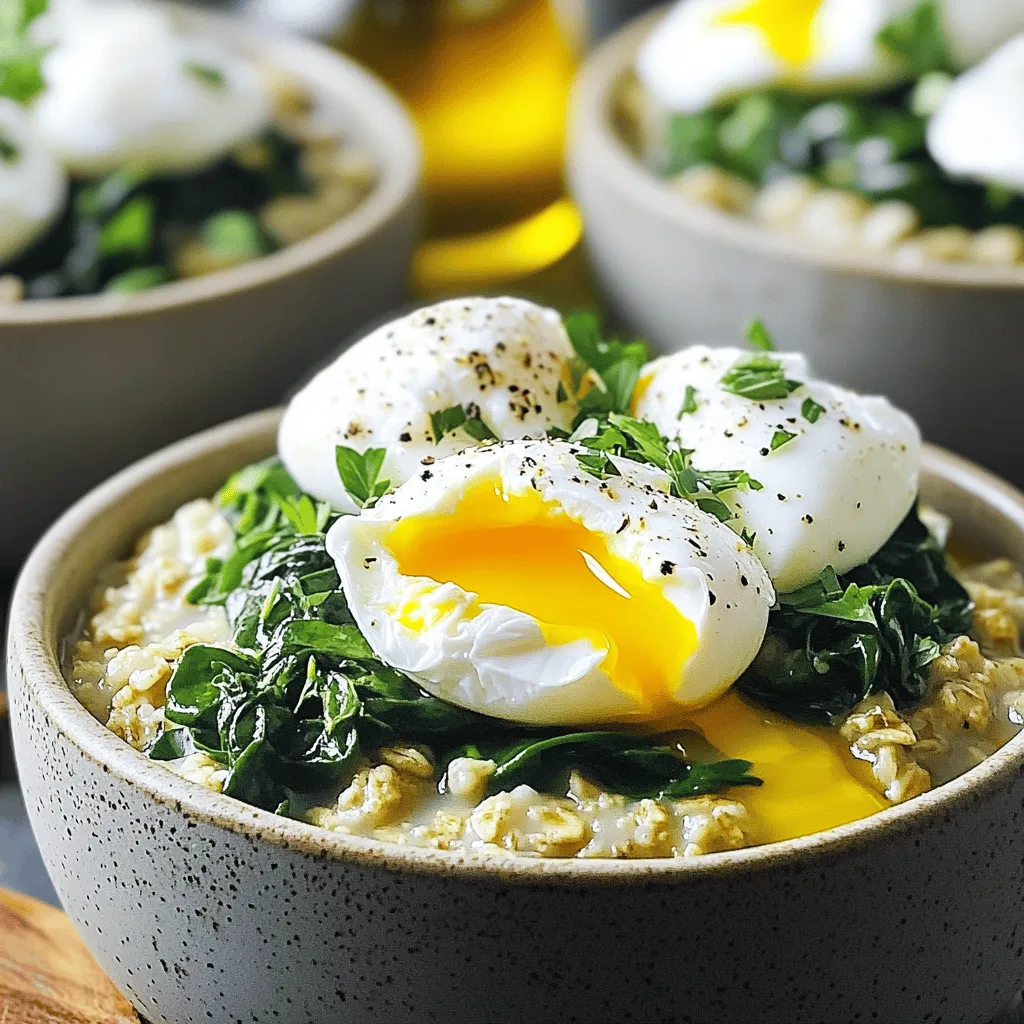 Savory Oatmeal with Eggs Nährstoffreiche Mahlzeit