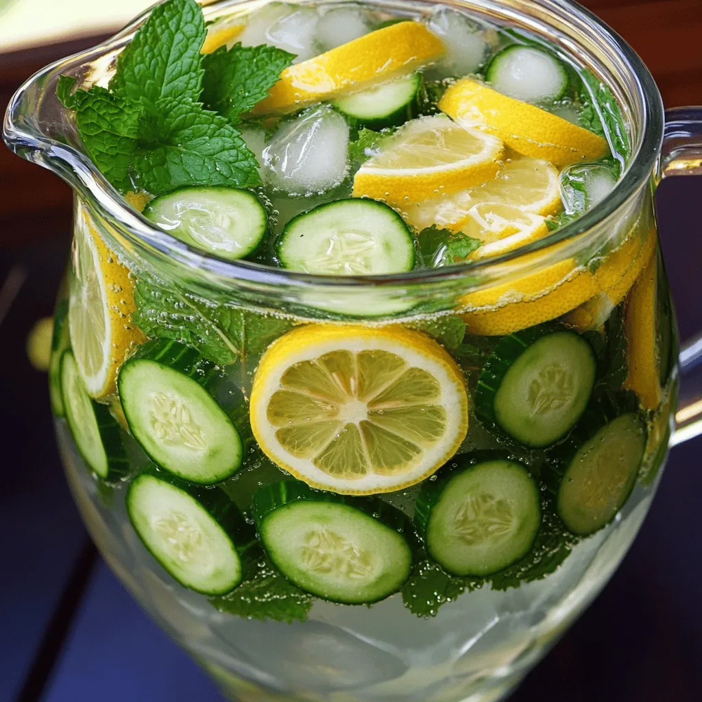 Lemon Cucumber Detox Water für frische Gesundheit