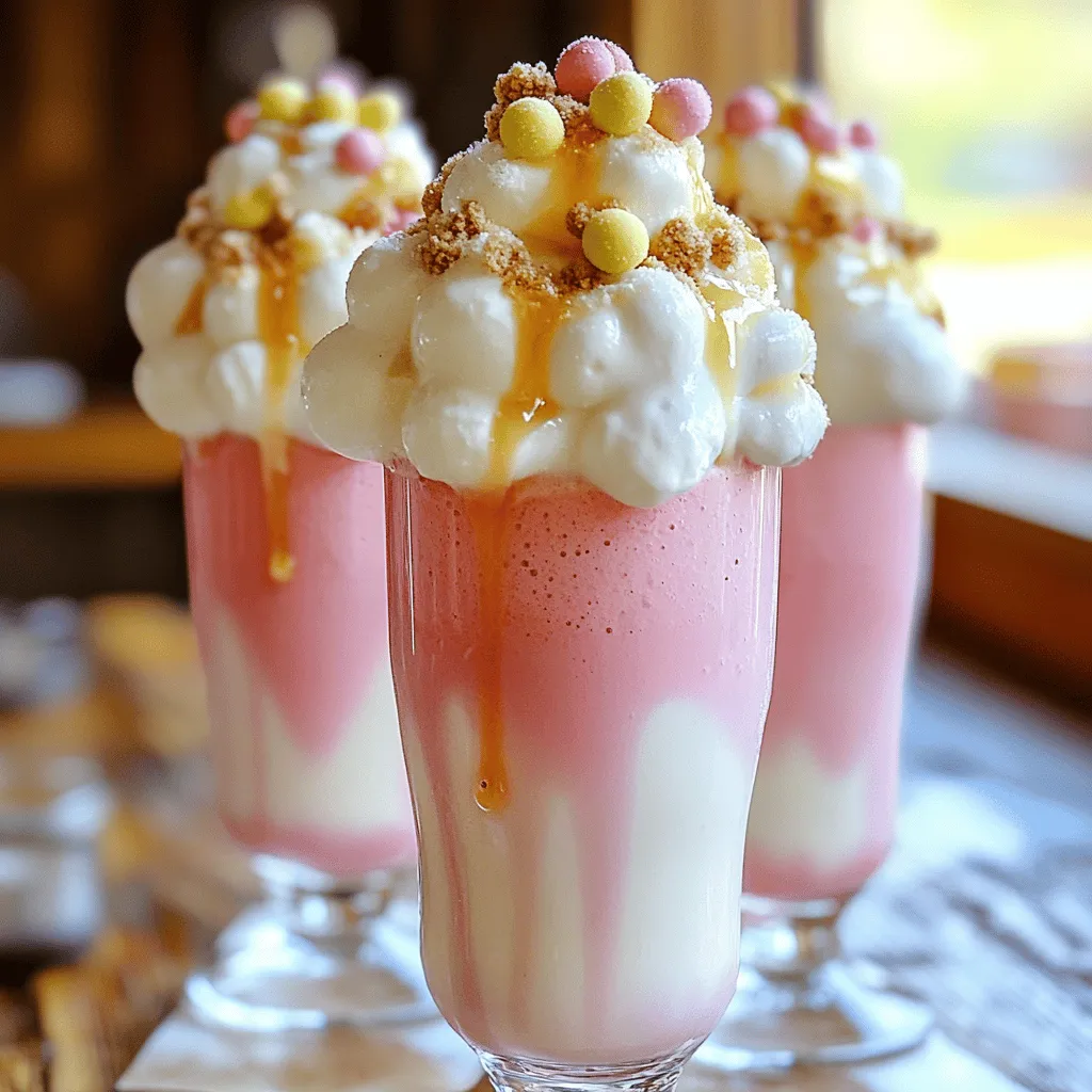 Um einen Zuckerwatte-Milchshake herzustellen, benötigst du einige einfache Zutaten. Hier sind die Hauptzutaten für den Zuckerwatte-Milchshake: