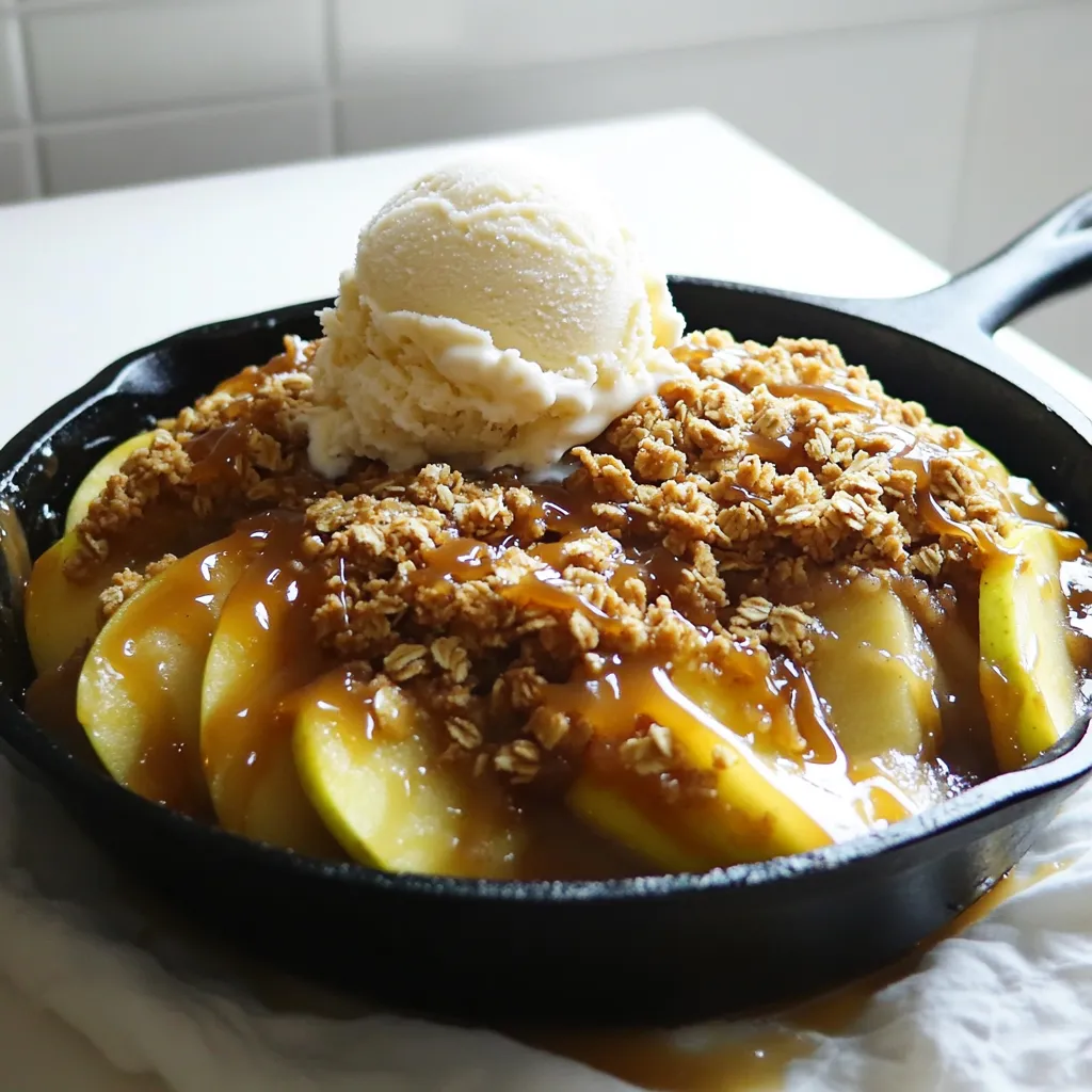Karamell-Apfel-Crisp Skillet Einfache und köstliche Option