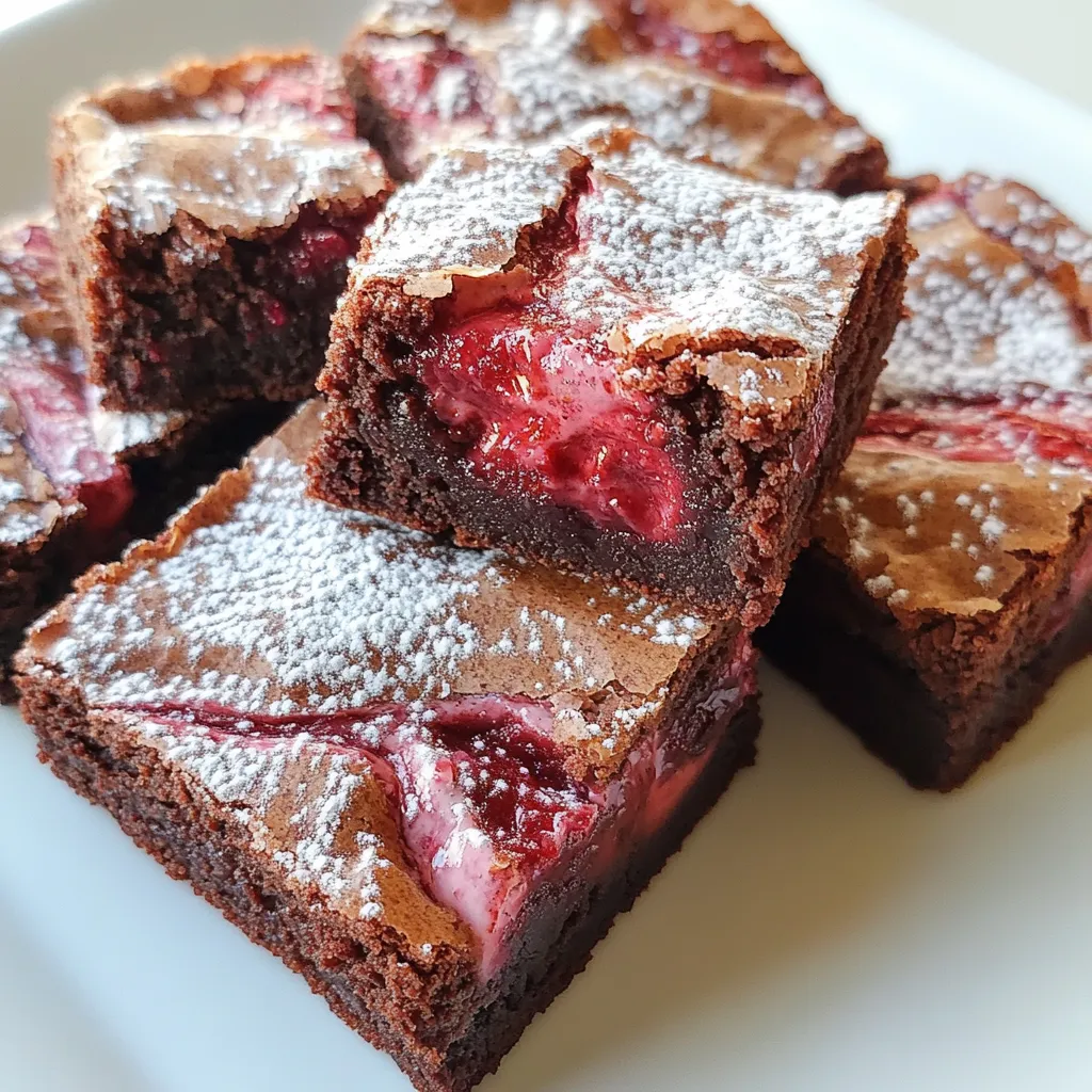 Raspberry Swirl Brownies Köstlicher Genuss für Alle