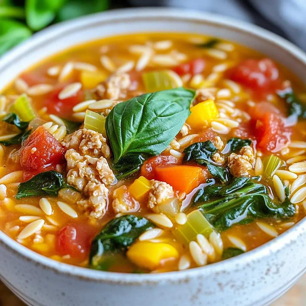 Einfache One Pot Italian Ground Chicken Soup Rezept