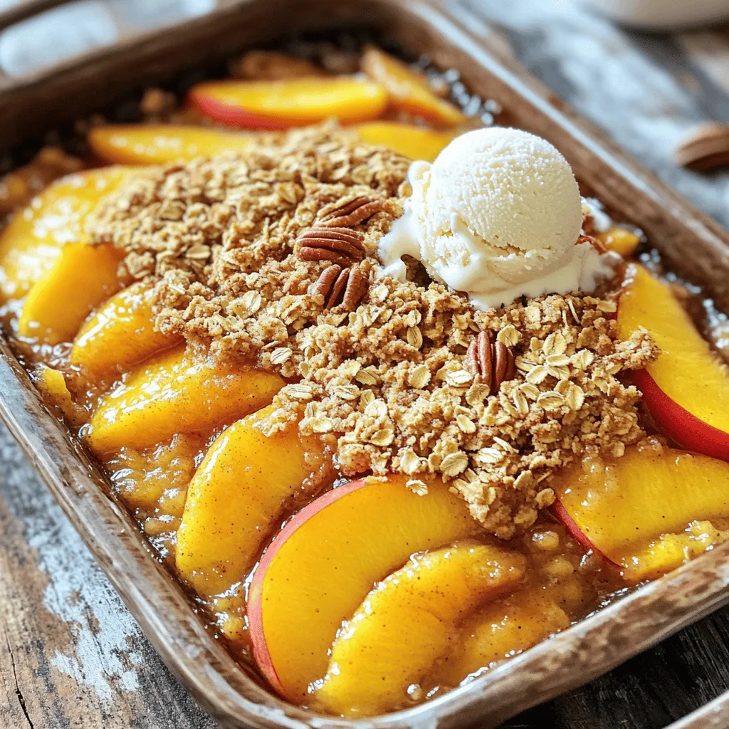 Vegan Peach Crisp Einfaches und Leckeres Rezept