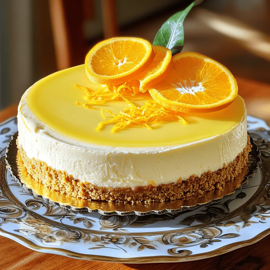 Um einen No Bake Orange Creamsicle Cheesecake zu machen, brauchst du einige einfache Zutaten.