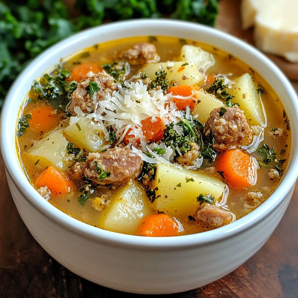 Comforting Sausage Soup Herzhaft und Warm Rezept