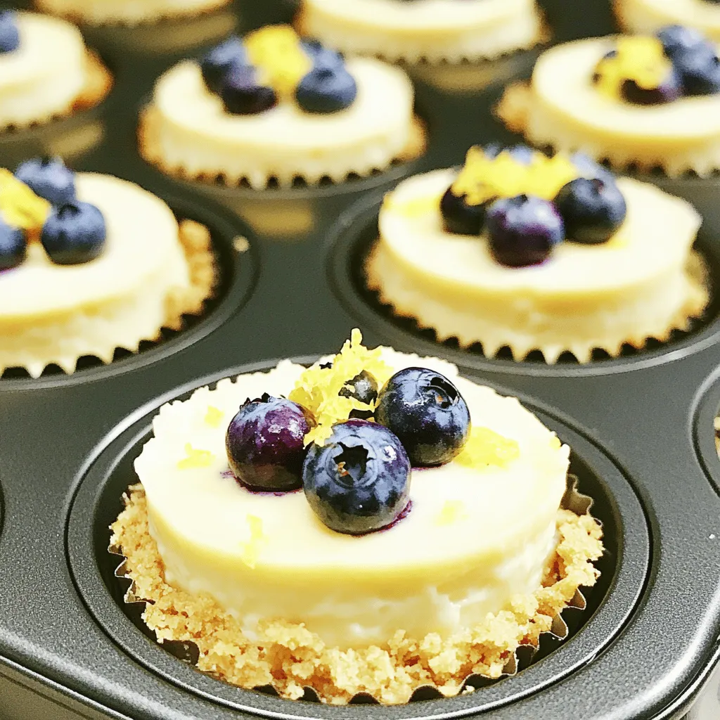 Für diese leckeren Mini Lemon Blueberry Cheesecakes brauchen Sie frische und einfache Zutaten. Hier sind die Hauptbestandteile: