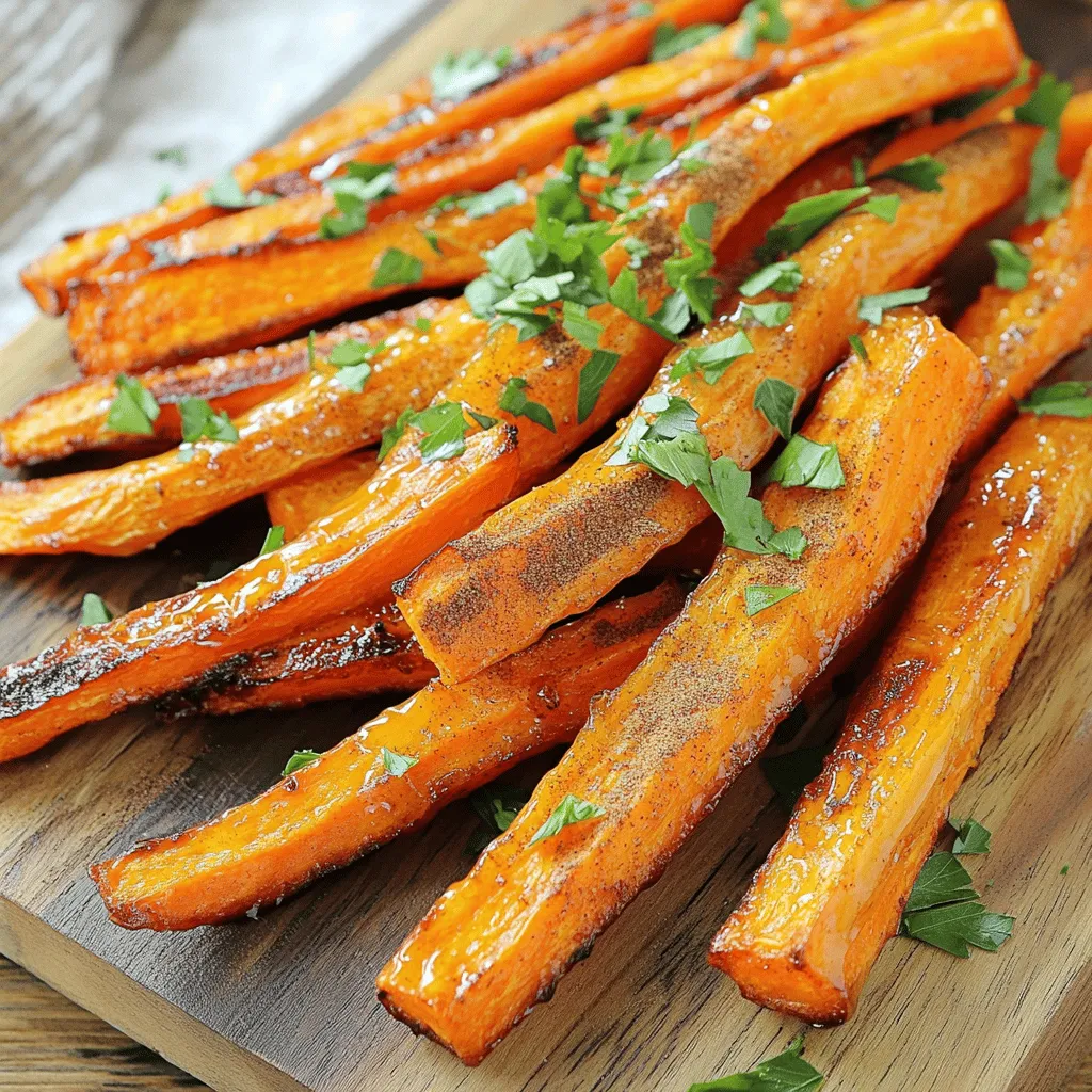 Maple Glazed Carrot Fries Schmackhafte Beilage Zubereitung