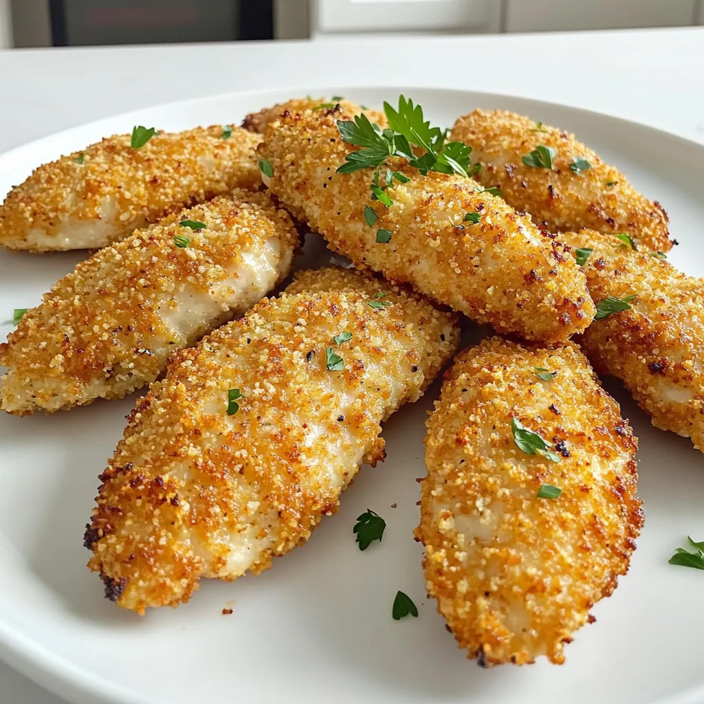 Air Fryer Parmesan Chicken Tenders Knusprig und Lecker