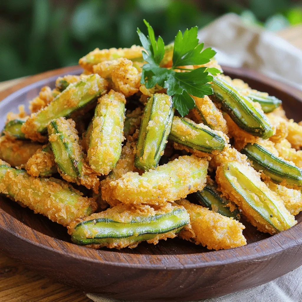 Perfekte frittierte Okra Knusprig und Leckerkeitsgenuss