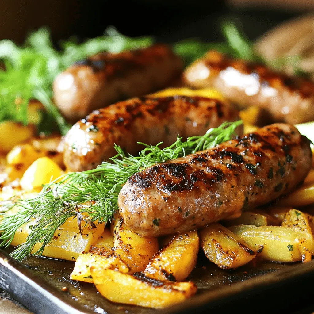 Bangers and Mash mit Zwiebelsoße ist ein wahrer Genuss der traditionellen britischen Küche. Die Hauptzutaten sind einfach, aber wichtig.