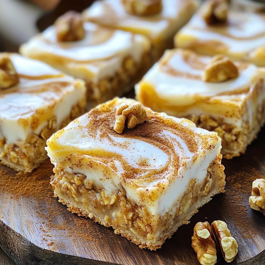 Zimt Schnecken Haferflocken Quadrate Leckerer Genuss