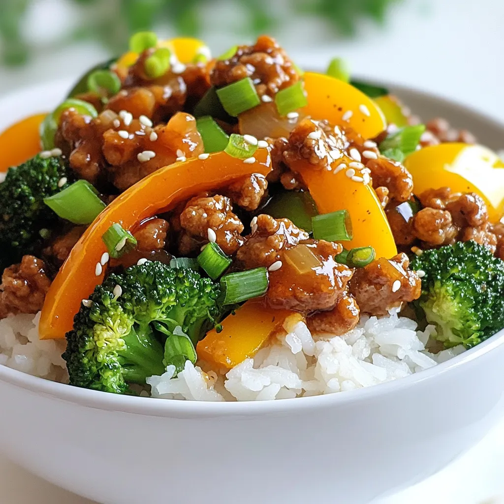 Ground Turkey Teriyaki Rice Bowl Schnelles und Leckeres Rezept