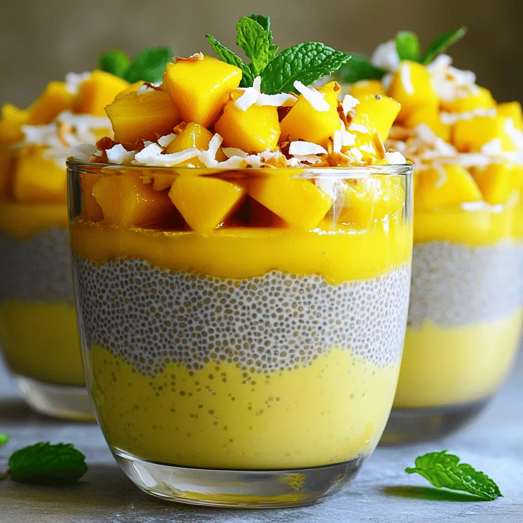 Mango Coconut Chia Pudding Köstlicher Genuss zuhause
