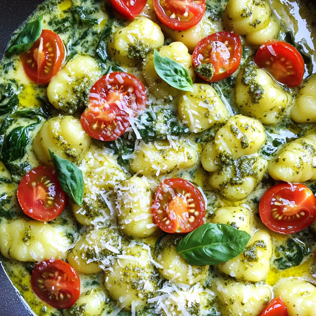 One-Pot Creamy Pesto Gnocchi Schnelles und leckeres Gericht