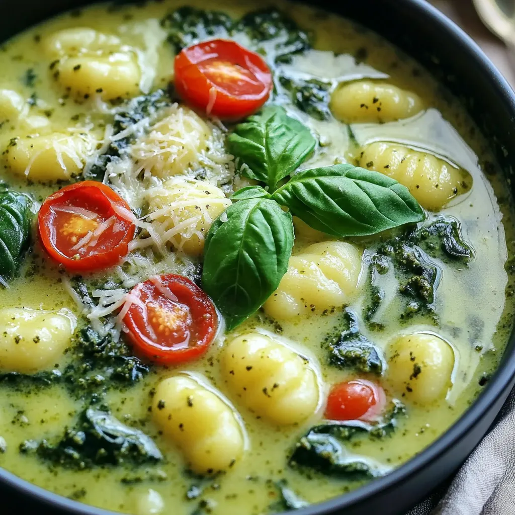Creamy Pesto Gnocchi Soup Schnelle und leckere Idee