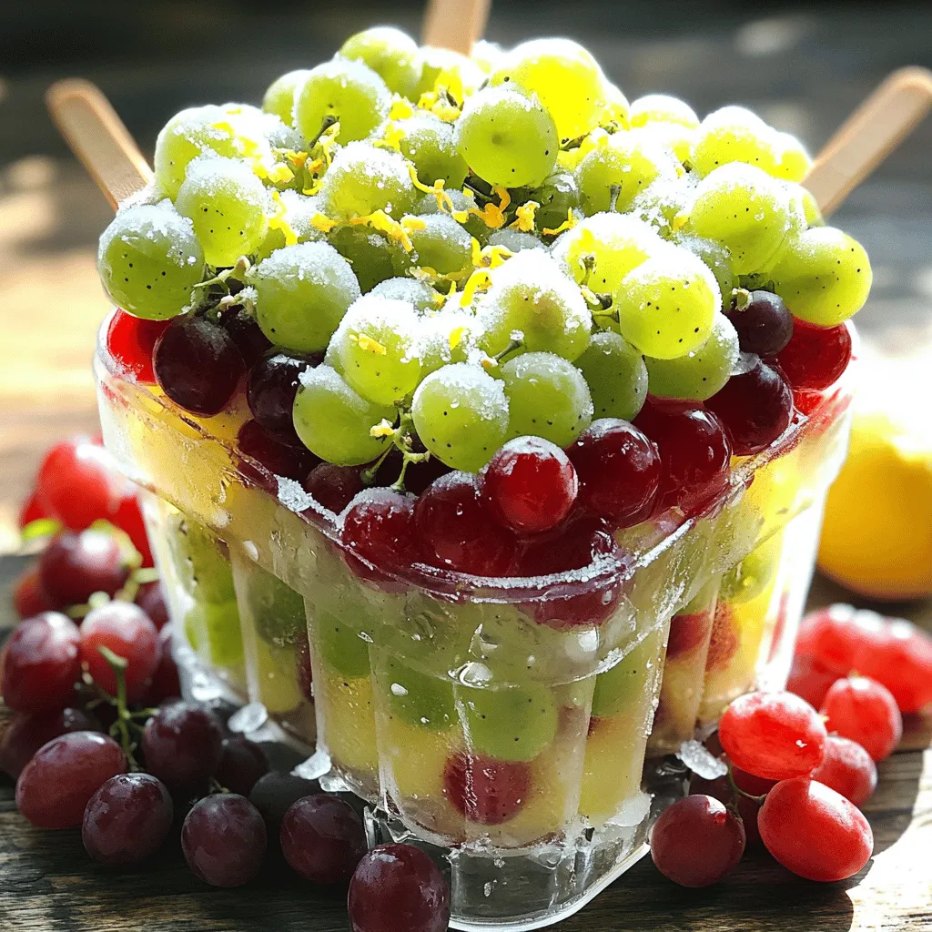 Kandierte gefrorene Trauben erfrischender Genuss