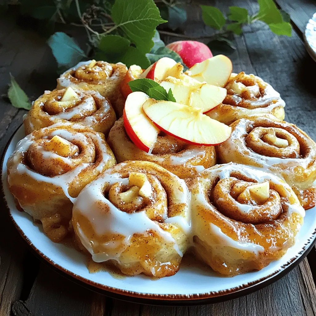 Leckere Apfelkuchen gefüllte Zimtschnecken Rezept