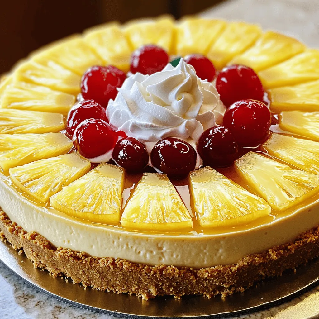 Pineapple Upside-Down Cheesecake Einfach und Lecker