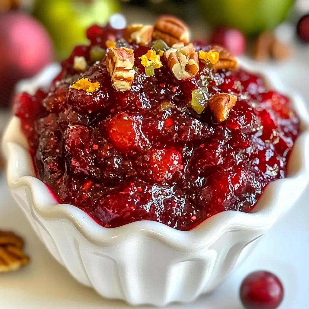 Cranberry Apple Christmas Jam Lecker für Feiertage