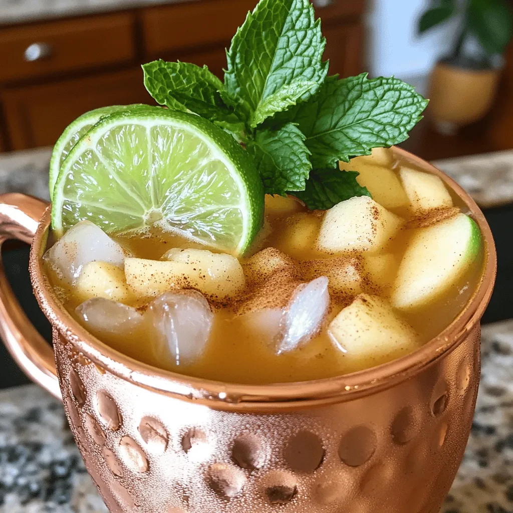 Apfelbutter Moscow Mule Einfacher und köstlicher Drink