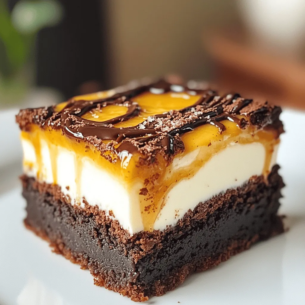 Karamell-Brownie-Käsekuchen einfach und lecker zubereiten